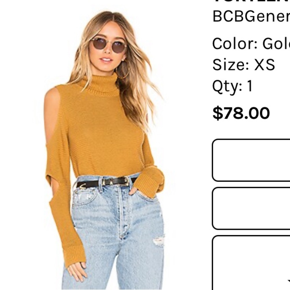 BCBGeneration turtleneck sweater sz xs